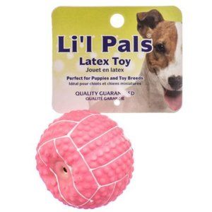 Lil Pals Latex Mini Volleyball for Dogs - Pink - 2" Diameter (10 units)